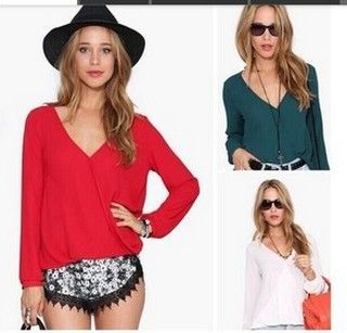 2015.3月春款二季 熱銷年時尚Blusas休閑襯衫夏季秋季長袖V領雪紡女裝襯衫廠家直銷圖片|2015.3月春款二季 熱銷年時尚Blusas休閑襯衫夏季秋季長袖V領雪紡女裝襯衫廠家直銷產品圖片由深圳市龍崗區坂田茶米服裝廠公司生產提供-