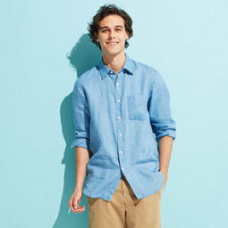 歷史新低 uniqlo優衣庫 183593 男士亞麻長袖襯衫