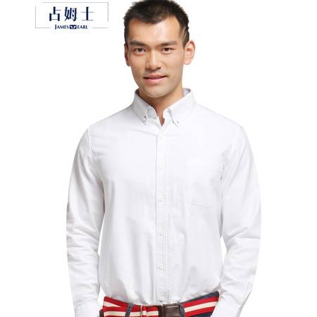 占姆士純棉牛津紡男士長(zhǎng)袖襯衫