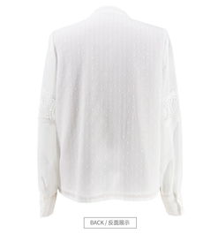 施悅名 2019春季新款韓版氣質(zhì)精致小立領(lǐng)時(shí)尚拼接花邊長(zhǎng)袖女士襯衫精品